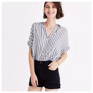 Madewell High-Rise Denim Shorts Washed Black 26